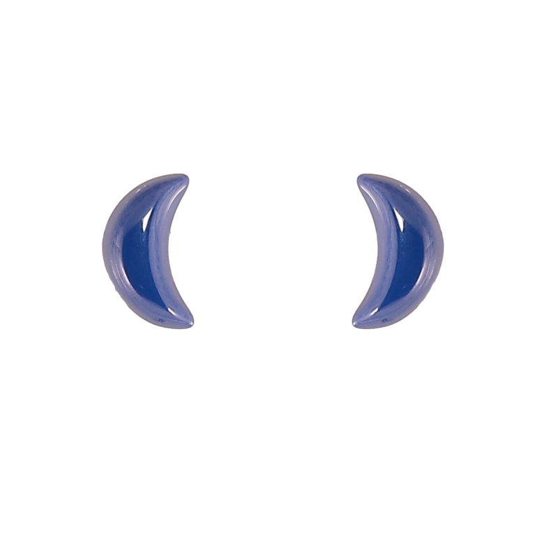 Сережки Xuping TTM Stainless Steel кераміка пусети «Сині півмісяці» фото №1