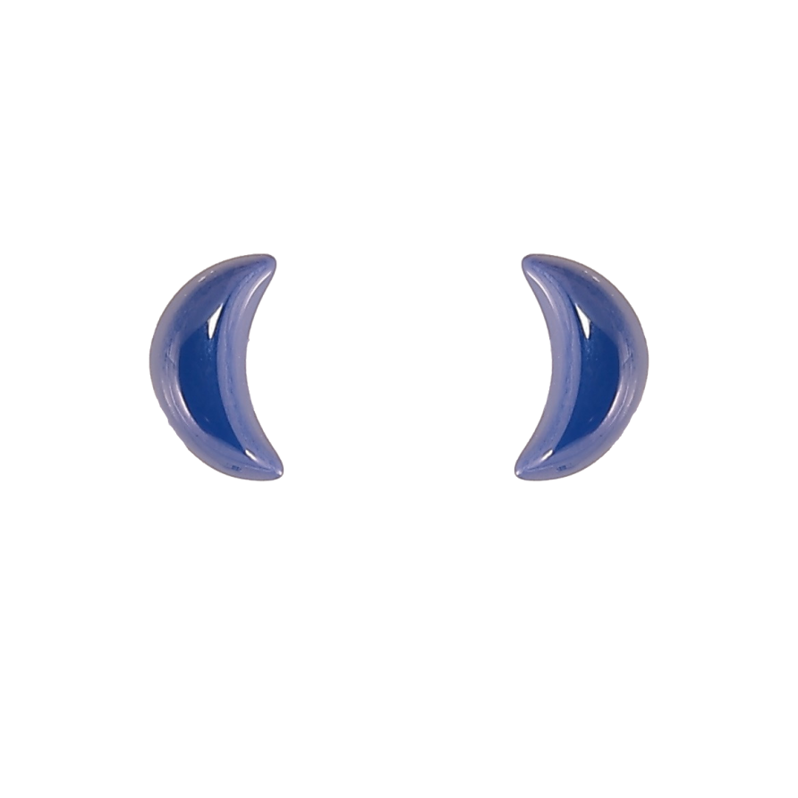 Сережки Xuping TTM Stainless Steel кераміка пусети «Сині півмісяці» фото №1