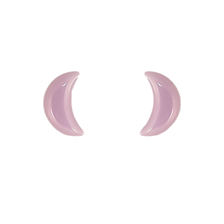 Серьги Xuping TTM Stainless Steel керамика пусеты Сиреневые полумесяцы фото №6