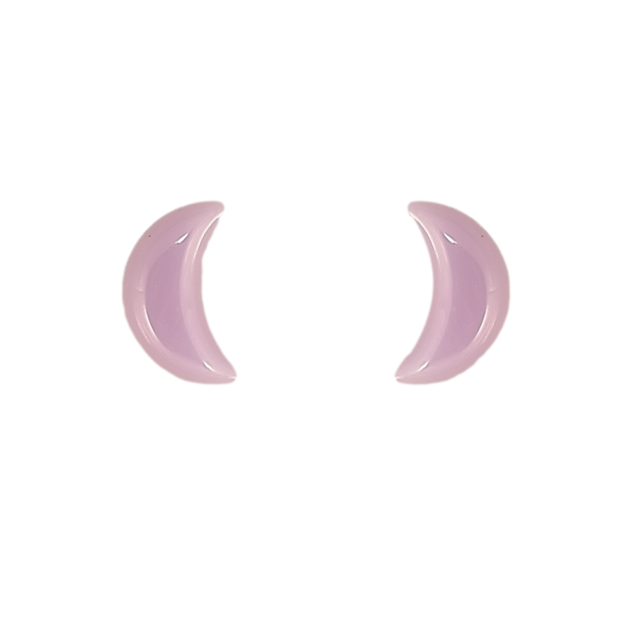 Серьги Xuping TTM Stainless Steel керамика пусеты Сиреневые полумесяцы фото №1