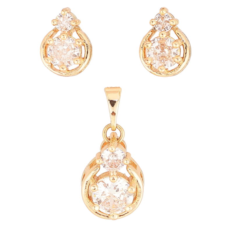 Набор Xuping M&L Цвет 18K Серьги Кулон Два кристалла фото №1