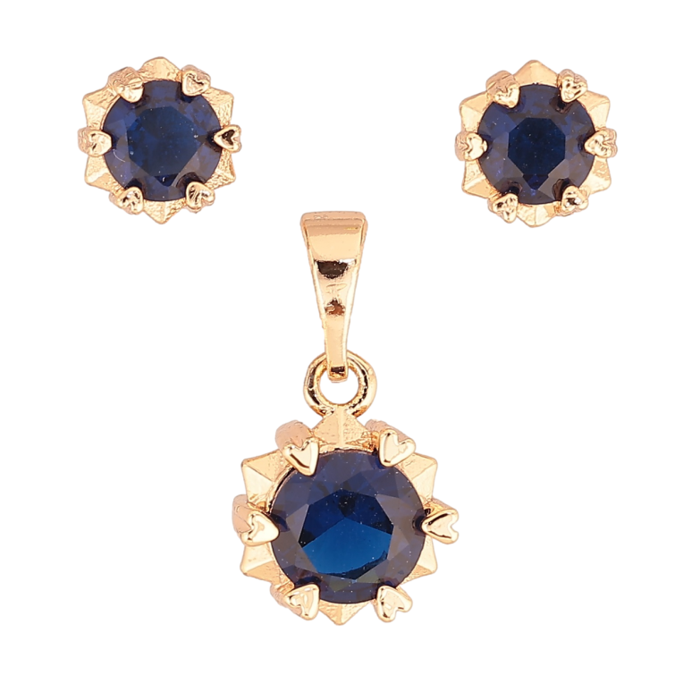 Набір Xuping M&L Колір 18K Сережки Кулон «Зірочки з синіми кристалами» фото №9