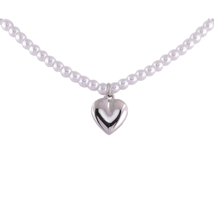 Підвіска на ланцюжку Xuping Родій «Перлова нитка з сердечком» розмір 43-45см х 3мм фото №4