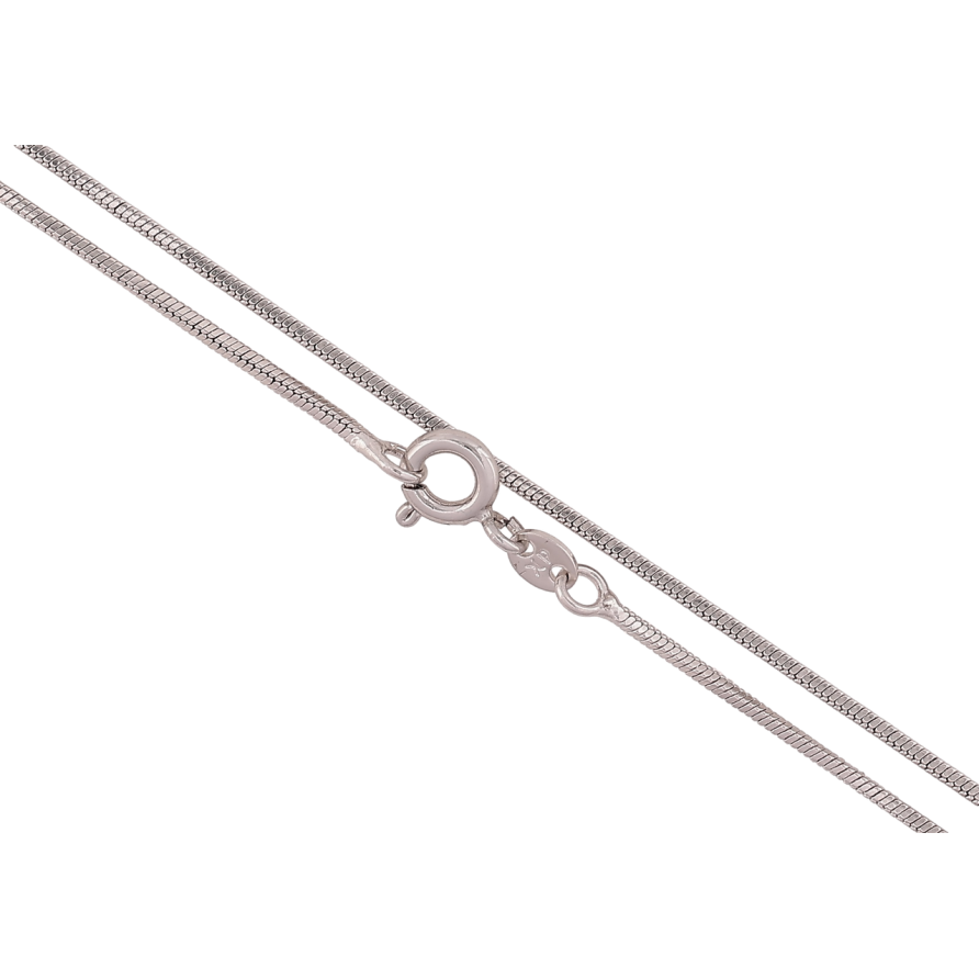 Ланцюжок Xuping Родій «Плетіння Ювелірний шнур 4-х гранний» довжина 50см х 1мм фото №1