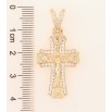 Кулон Xuping M&L Колір 18K «Хрест з Розп'яттям і кристалами» для ланцюжка до 6мм фото №2