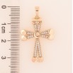 Кулон Xuping M&L Колір 18K «Хрест з візерунком кристалами» для ланцюжка до 5мм фото №2