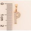 Кулон Xuping M&L Колір 18K Літера P для ланцюжка до 5мм фото №2 Кулон Xuping M&L Колір 18K Літера P для ланцюжка до 5мм фото №2