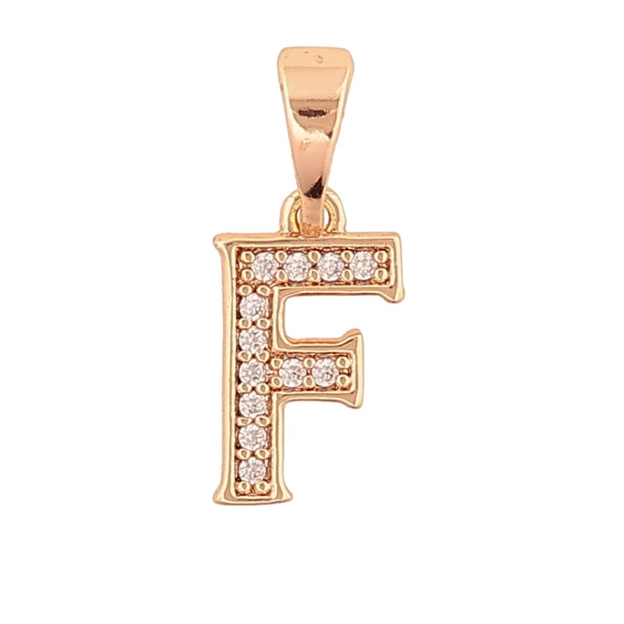 Кулон Xuping M&L Колір 18K Літера F для ланцюжка до 5мм фото №1