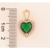 Кулон Xuping M&L Цвет 18K Зеленое кристальное сердечко для цепочки до 3мм фото №2