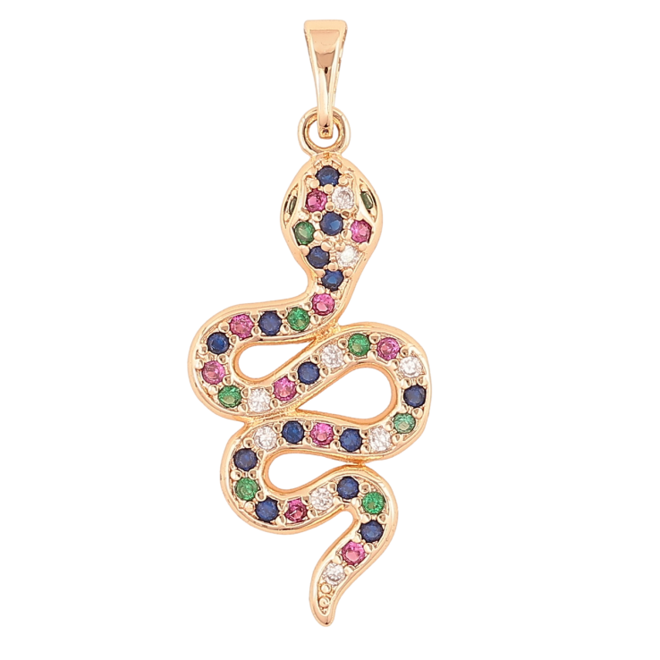 Кулон Xuping M&L Колір 18K Змія з різнокольоровими кристалами» для ланцюжка до 5мм фото №12 Кулон Xuping M&L Колір 18K Змія з різнокольоровими кристалами» для ланцюжка до 5мм фото №12