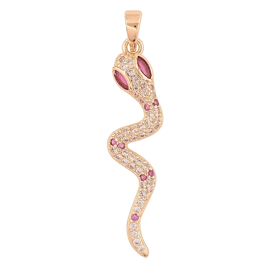 Кулон Xuping M&L Колір 18K Змія з інкрустацією кристалами» для ланцюжка до 5мм фото №1