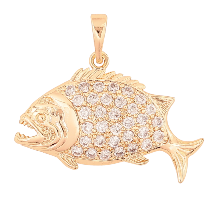 Кулон Xuping M&L Колір 18К Піранья» для ланцюжка до 6мм фото №4 Кулон Xuping M&L Колір 18К Піранья» для ланцюжка до 6мм фото №4