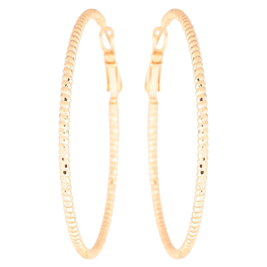 Серьги Xuping Позолота 18K кольца (конго) Декоративный узор ø 5см фото №1