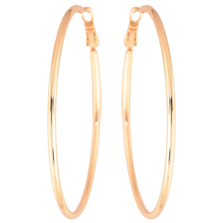 Серьги Xuping Позолота 18K кольца (конго) Классика ø 5.5см фото №12