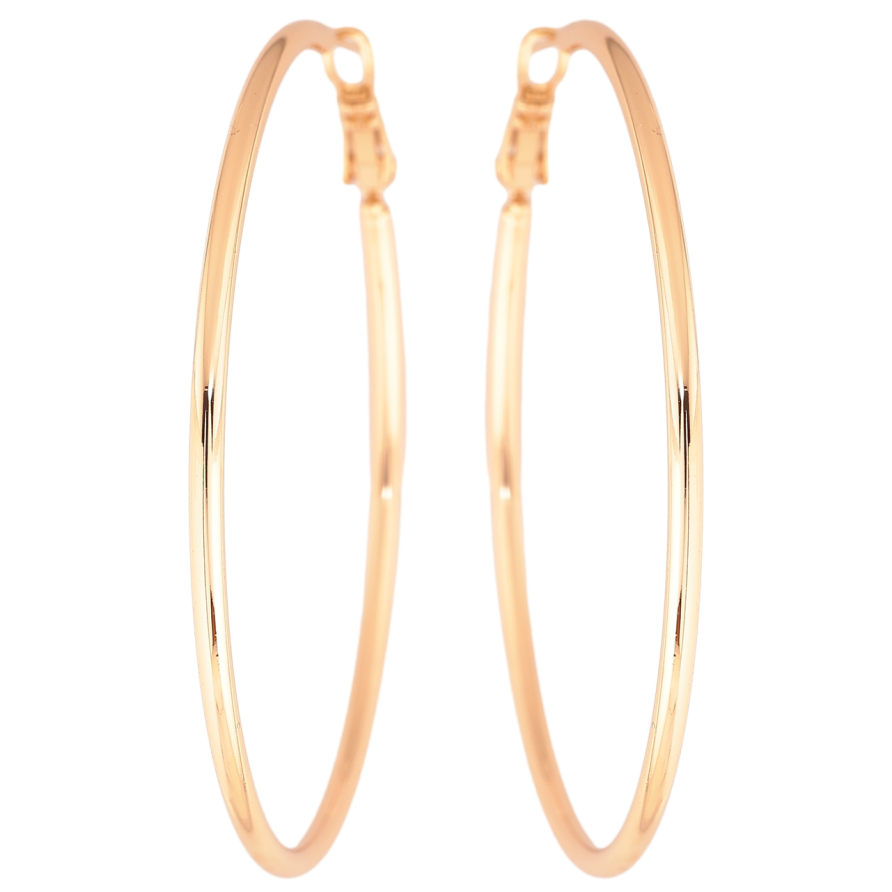 Сережки Xuping Позолота 18K кільця (конго) «Класика» ø 5.5см фото №1