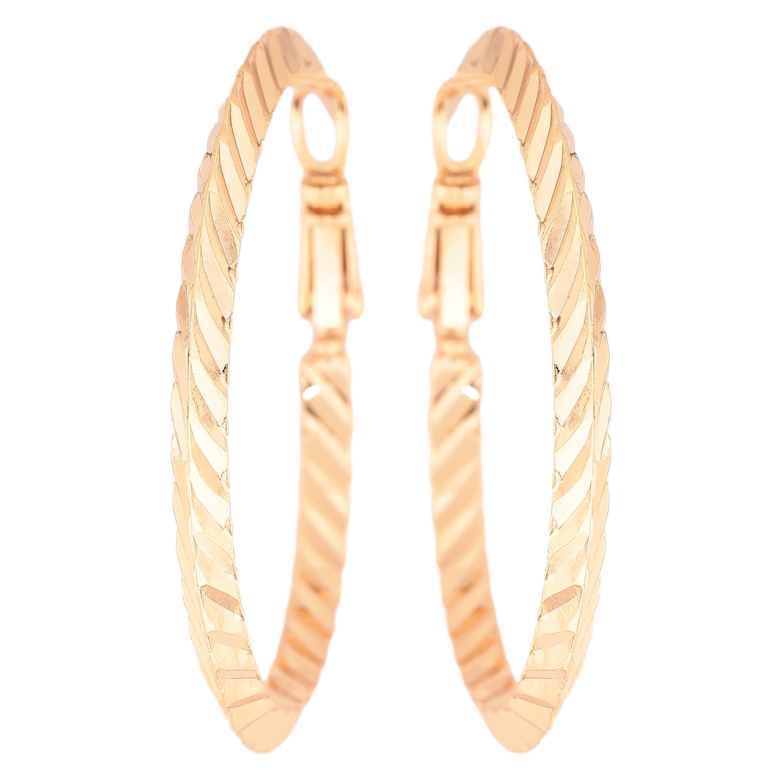 Серьги Xuping Позолота 18K кольца (конго) Декоративный узор ø 4см фото №1