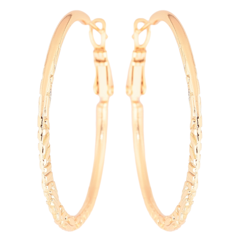 Серьги Xuping Позолота 18K кольца (конго) Декоративный узор ø 3.8см фото №1