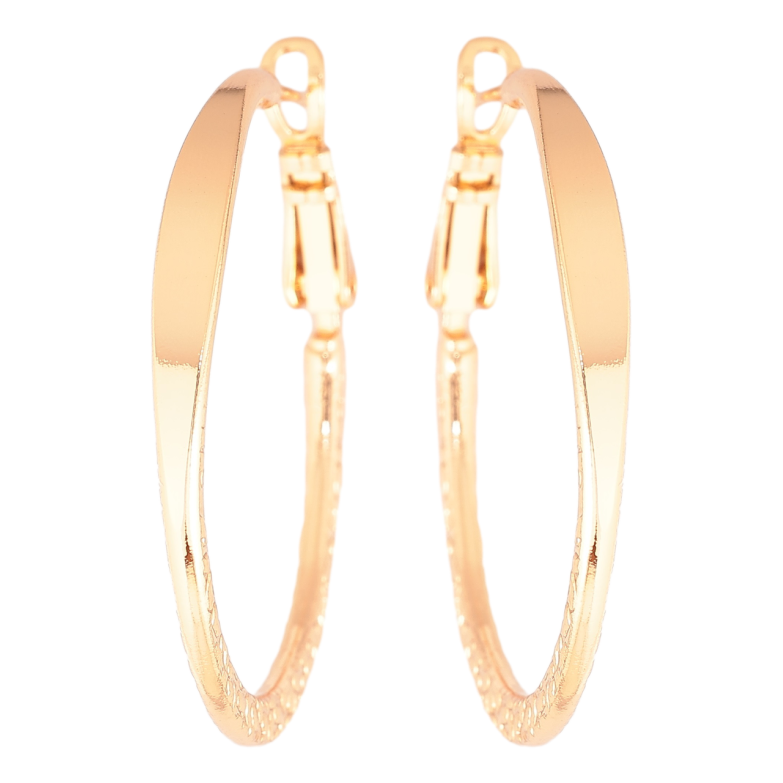 Серьги Xuping Позолота 18K кольца (конго) Декоративный узор ø 3.4см фото №1