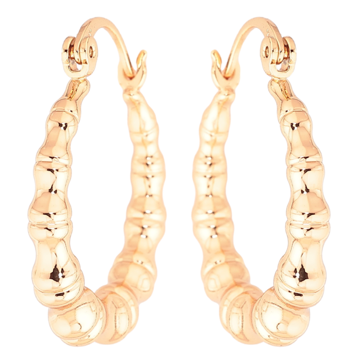 Сережки Xuping Позолота 18K кільця (конго) «Декоративний візерунок» ø 2.5см фото №18