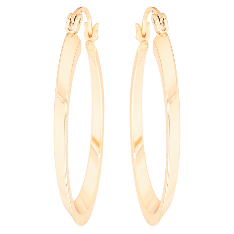 Сережки Xuping Позолота 18K замок-шпилька «Овальні» фото №1