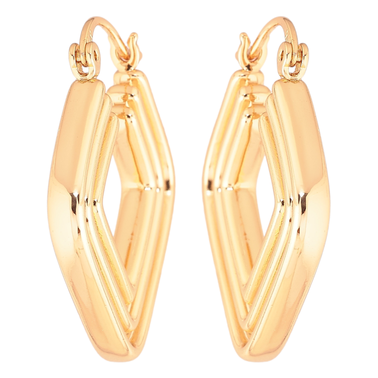 Сережки Xuping Позолота 18K замок-шпилька «Ромби» фото №19