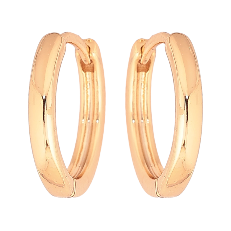 Сережки Xuping Позолота 18K колечка Класика, шир. 2мм ø 15мм фото №4