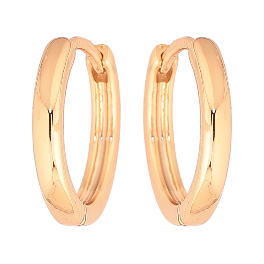 Сережки Xuping Позолота 18K колечка Класика, шир. 2мм ø 15мм фото №1