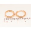 Сережки Xuping Позолота 18K колечка Класика, шир. 2мм ø 15мм фото №2