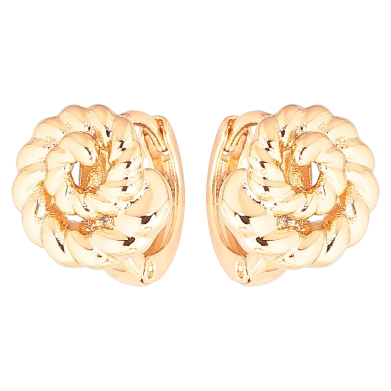 Сережки Xuping Позолота 18K колечка Спіральний візерунок» фото №1 Сережки Xuping Позолота 18K колечка Спіральний візерунок» фото №1