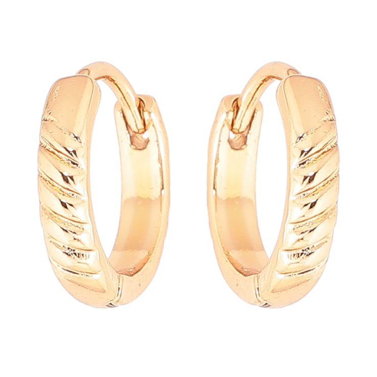 Серьги Xuping Позолота 18K колечки Декоративный узор фото №4