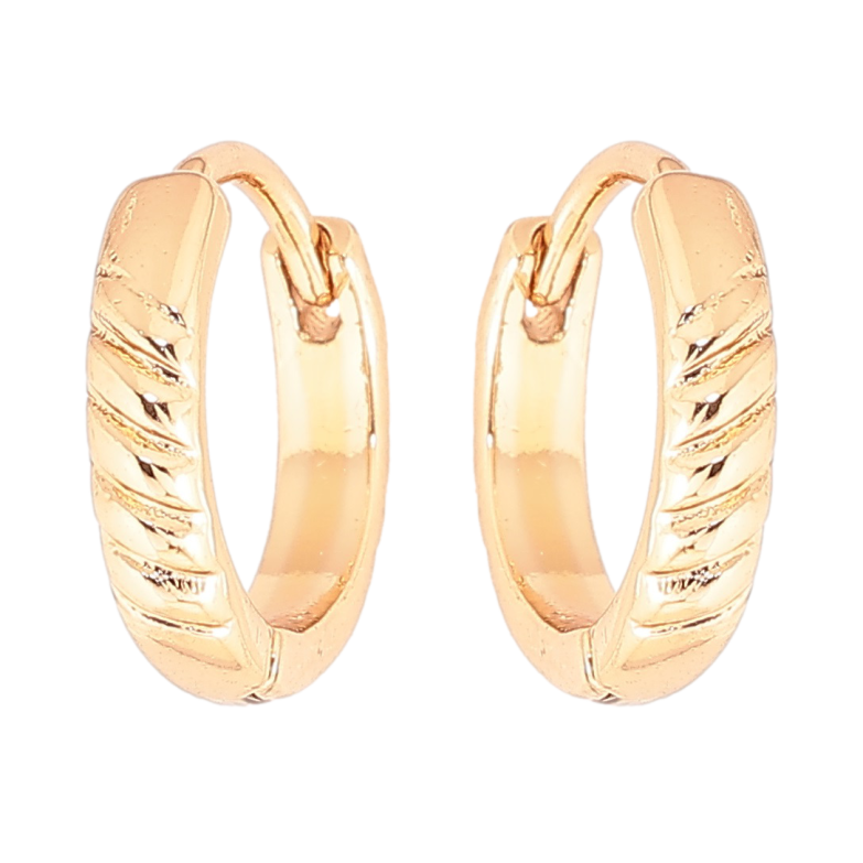 Сережки Xuping Позолота 18K колечка Декоративний візерунок» фото №4