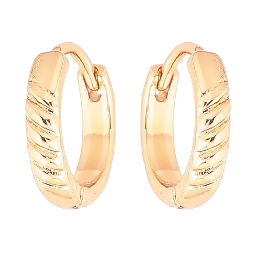 Сережки Xuping Позолота 18K колечка Декоративний візерунок» фото №1