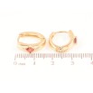 Серьги Xuping Позолота 18K колечки Узор с красным кристаллом фото №2