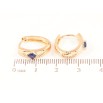 Серьги Xuping Позолота 18K колечки Узор с синим кристаллом фото №2