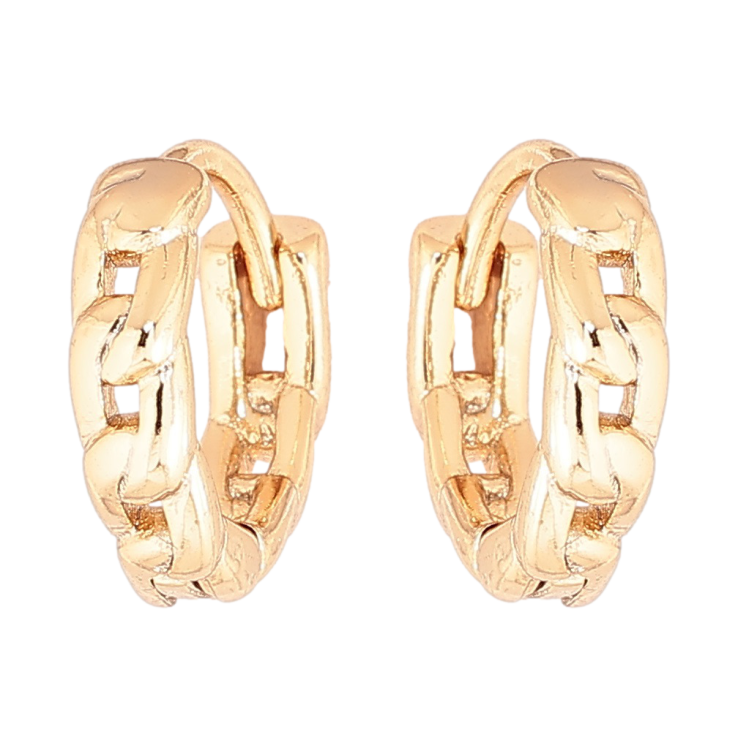 Серьги Xuping Позолота 18K колечки Узор цепочка фото №11