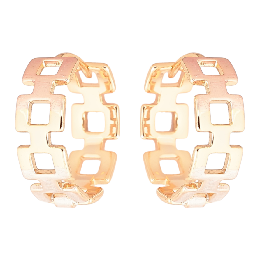 Серьги Xuping Позолота 18K колечки Декоративный узор с покраской эмалью фото №1