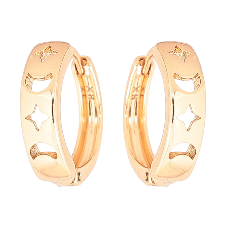 Серьги Xuping Позолота 18K колечки Декоративный узор фото №2