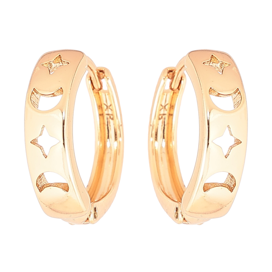 Серьги Xuping Позолота 18K колечки Декоративный узор фото №1