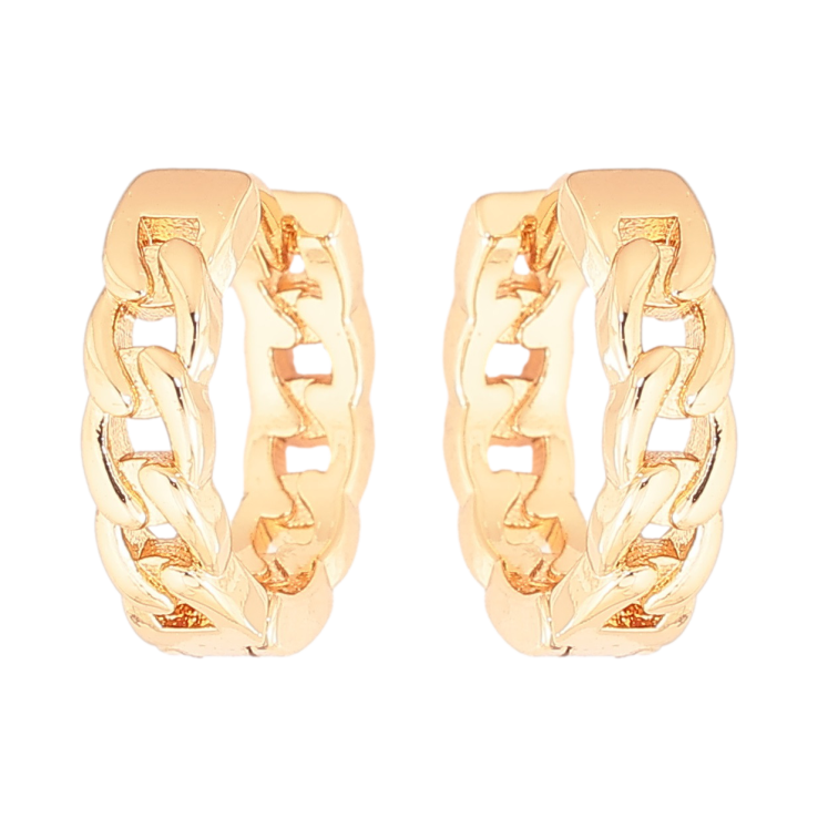 Серьги Xuping Позолота 18K колечки Узор цепочка фото №12