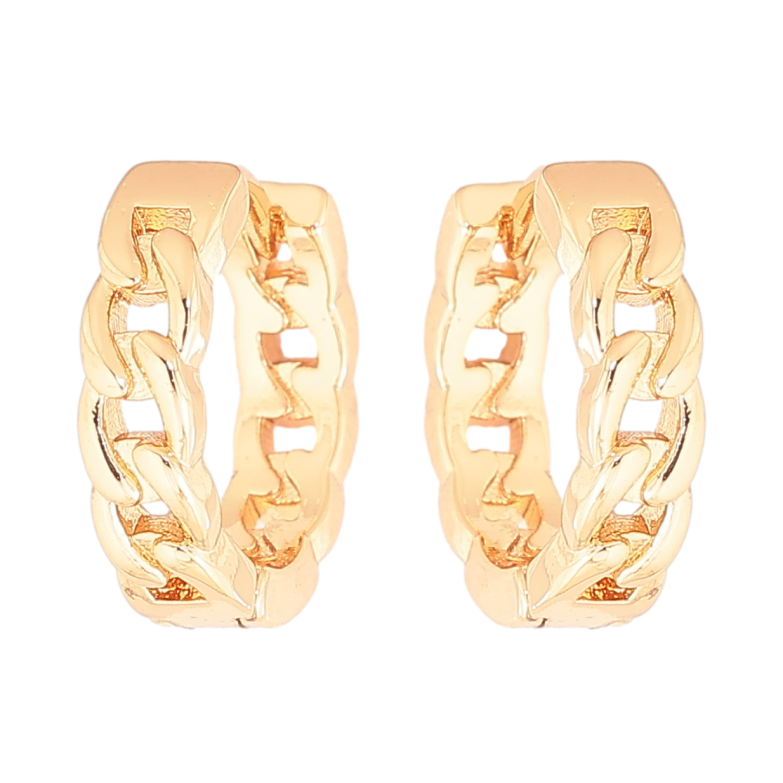 Серьги Xuping Позолота 18K колечки Узор цепочка фото №1