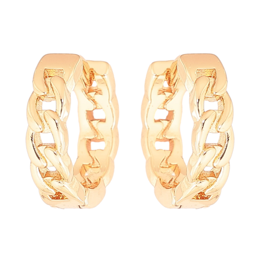 Серьги Xuping Позолота 18K колечки Узор цепочка фото №1