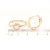 Серьги Xuping Позолота 18K колечки Овальные с кристальным узором фото №2