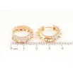 Серьги Xuping Позолота 18K колечки Инкрустация кристаллами с шипами фото №2