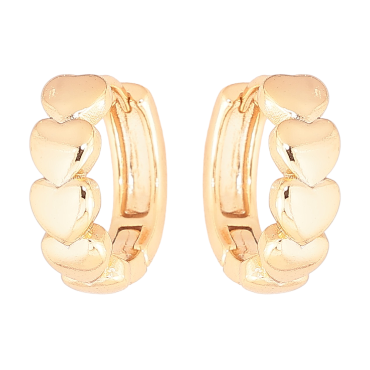 Серьги Xuping Позолота 18K колечки Сердечки фото №25