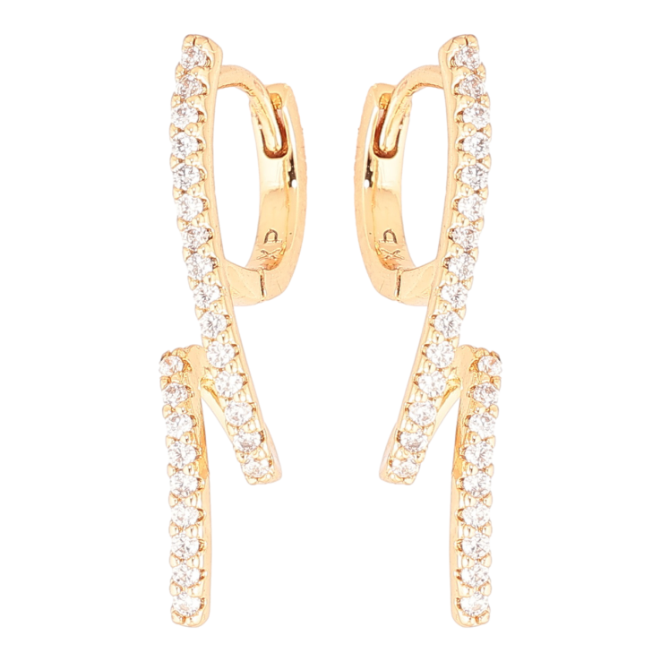 Серьги Xuping Позолота 18K колечки Крученные дорожки кристаллов фото №7