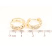 Серьги Xuping Позолота 18K колечки Узор с кристаллами фото №2