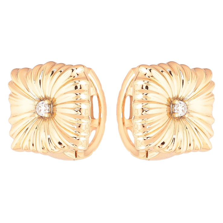 Сережки Xuping Позолота 18K колечка «Декоративний візерунок» фото №8