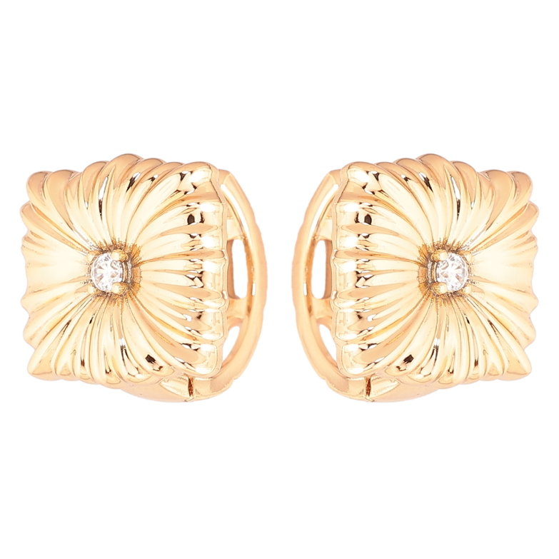 Сережки Xuping Позолота 18K колечка «Декоративний візерунок» фото №1