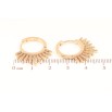 Сережки Xuping Позолота 18K колечка «Променистий бічний візерунок з кристалами» фото №2