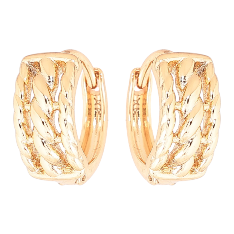 Серьги Xuping Позолота 18K колечки Декоративный узор фото №1